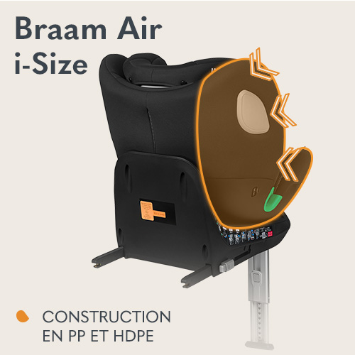 Lionelo ​​Braam Air i-Size Black Carbon — Siège-auto bébé